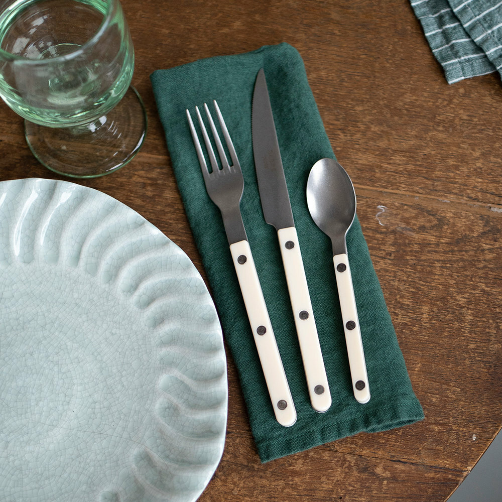 SABRE | Bistrot 復古酒館鈕扣系列 | 茶匙 l 霧面 | 象牙色