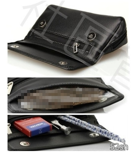 【旅行、外出用 煙斗包(雙斗型) 】便攜煙具、外出煙草包