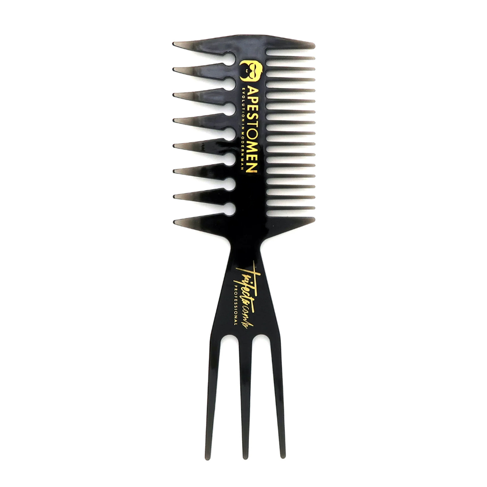 新加坡 Apestomen - 專業三齒梳（多功能油頭梳）