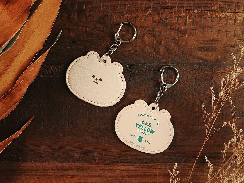 小黃間｜絕版｜皮質造型鑰匙圈｜奶茶 Shadow