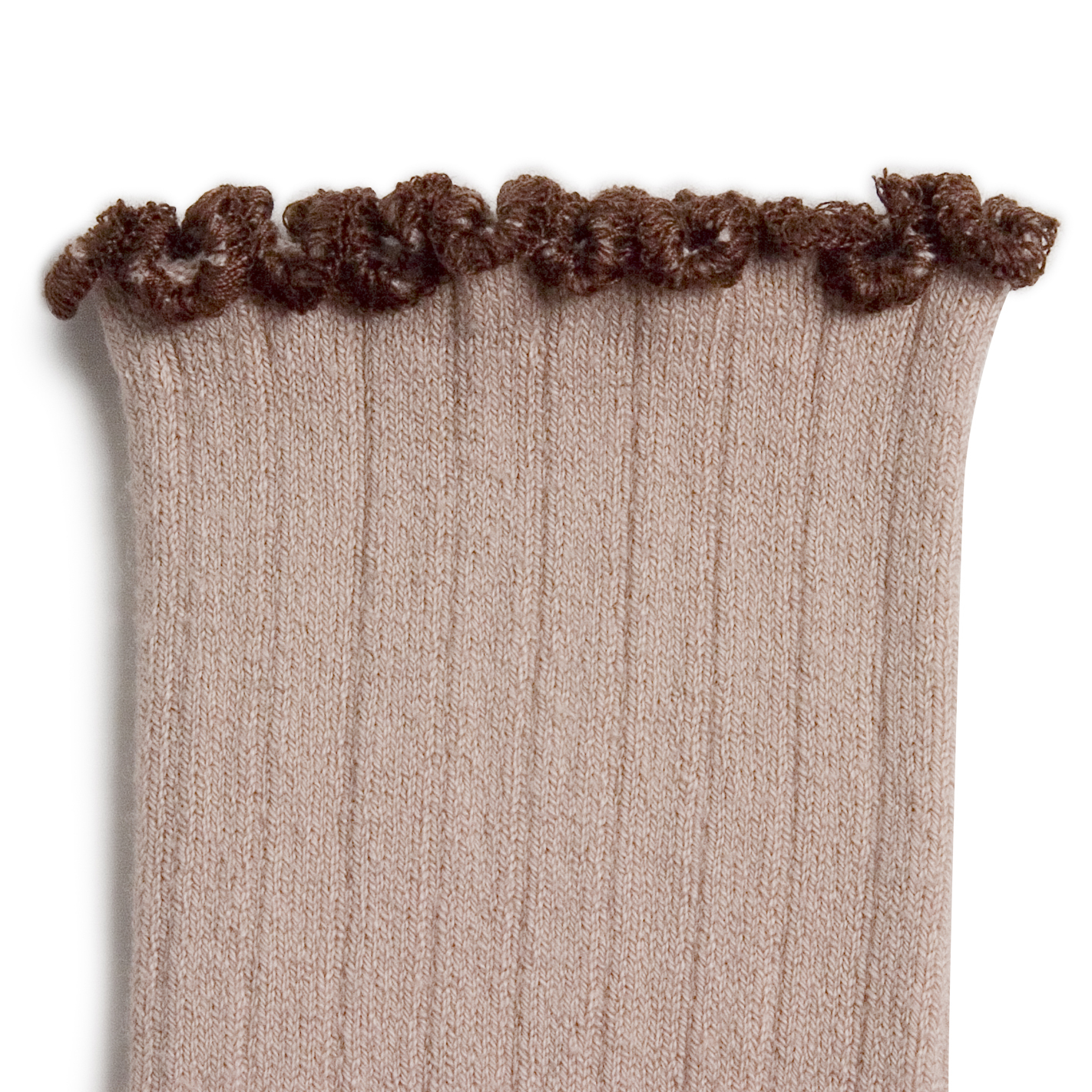 Collégien-Delphine Sock滾邊羅紋襪(Vieux Rose)