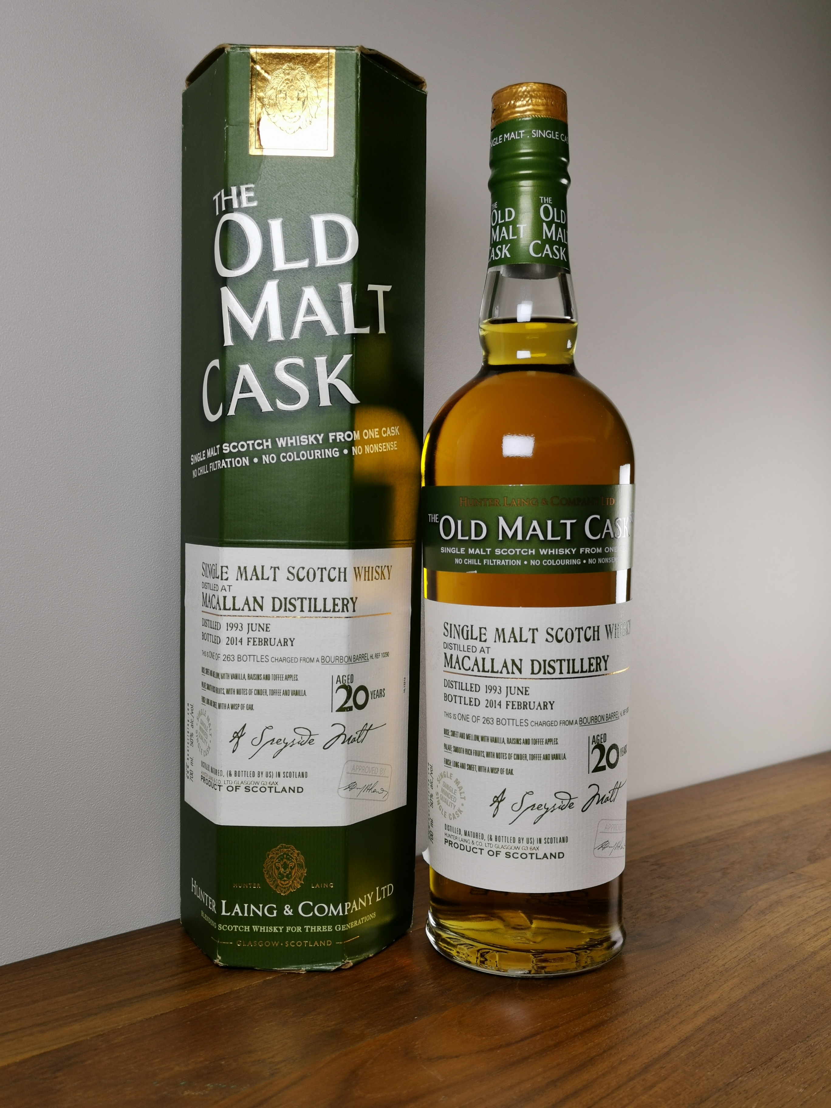 麥卡倫蒸餾廠 The Old Malt Cask 20年 單一麥芽蘇格蘭威士忌 1993 (700ml) [禮盒裝]