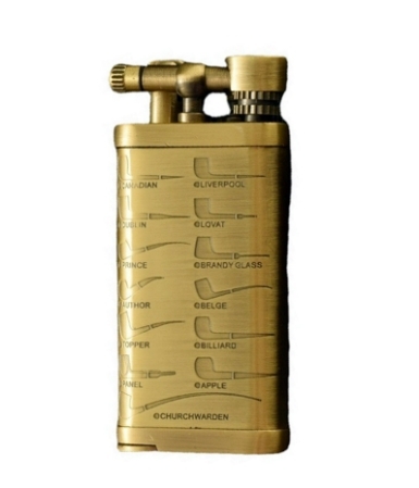 【JIFENG季風】煙斗菸斗專用、自帶壓棒、經典復古砂輪打火機