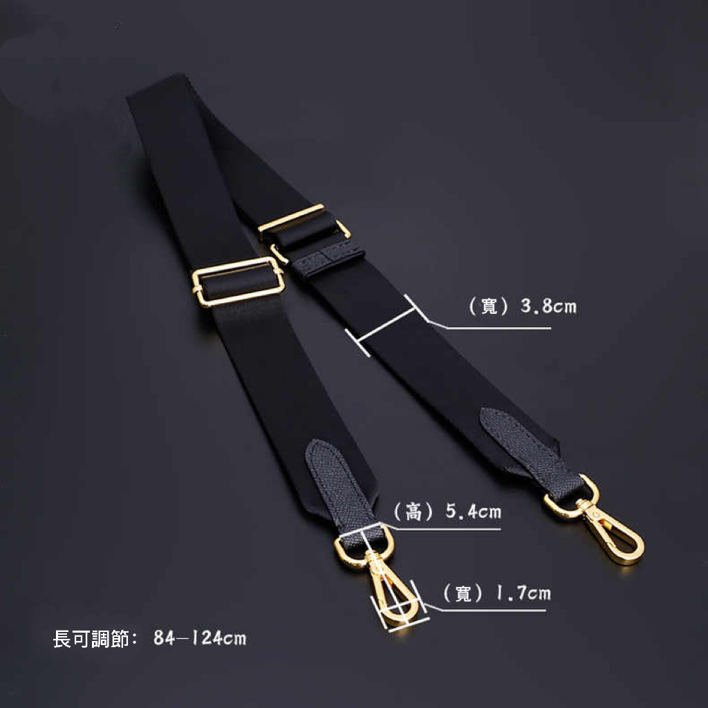 Hobo黑色五合一包包替換帆布寬肩帶斜挎可調節包帶配件
