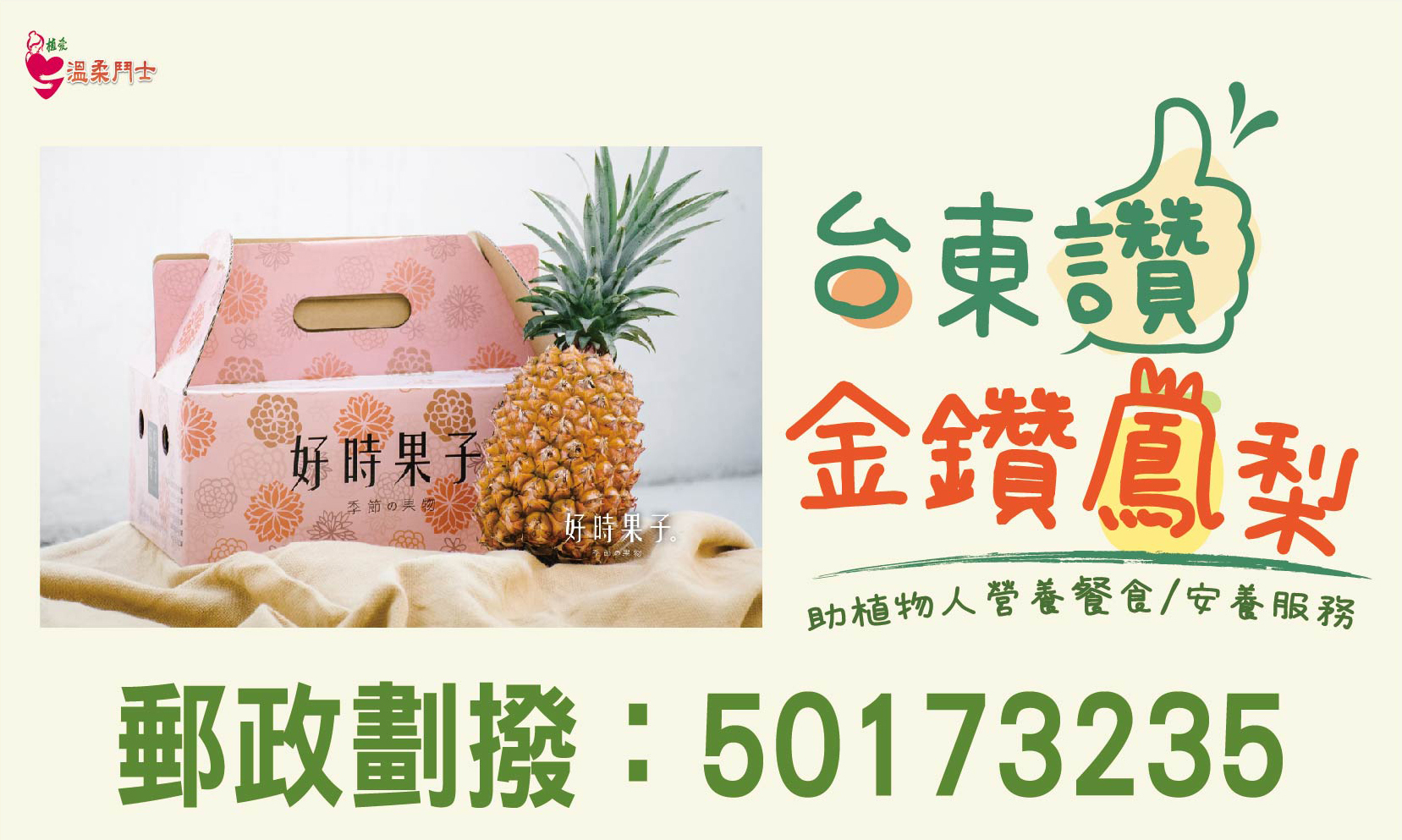 台東院│(預購)無毒金鑽鳳梨2粒(含運)6月出貨