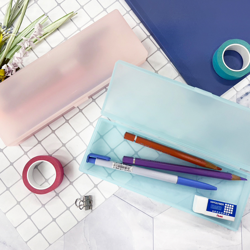 四季紙品 霧面透明筆盒 6.3*18.3*2.5cm【PB0856】