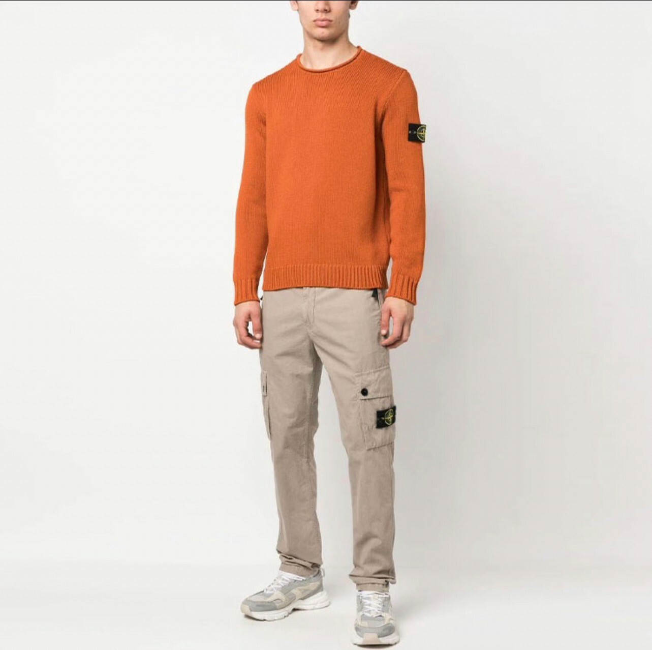 代購 STONE ISLAND SS23 純色側工裝口袋細節 休閒褲 長褲 沙米色 MAR-