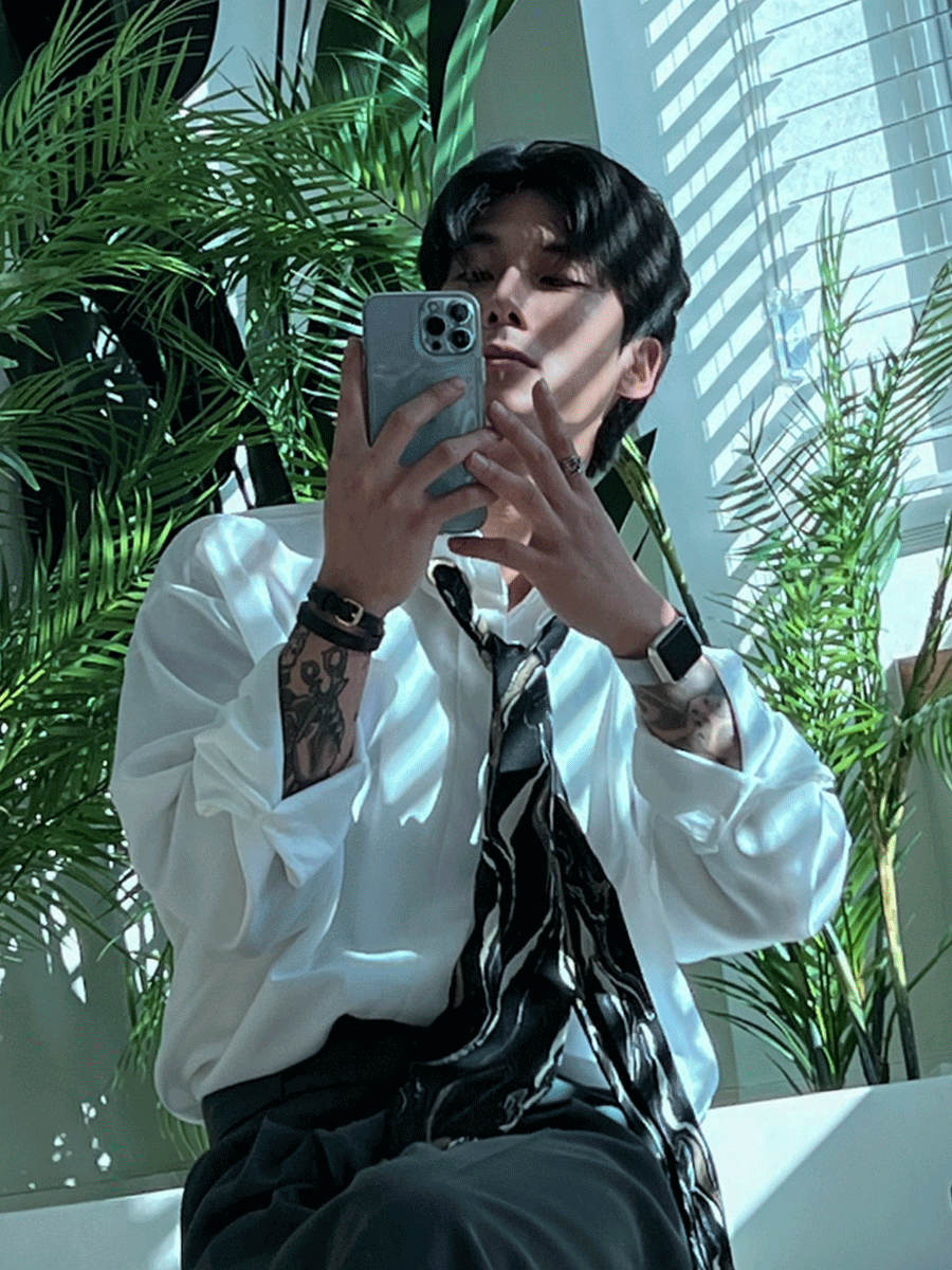 Marvel孔眼圍巾襯衫