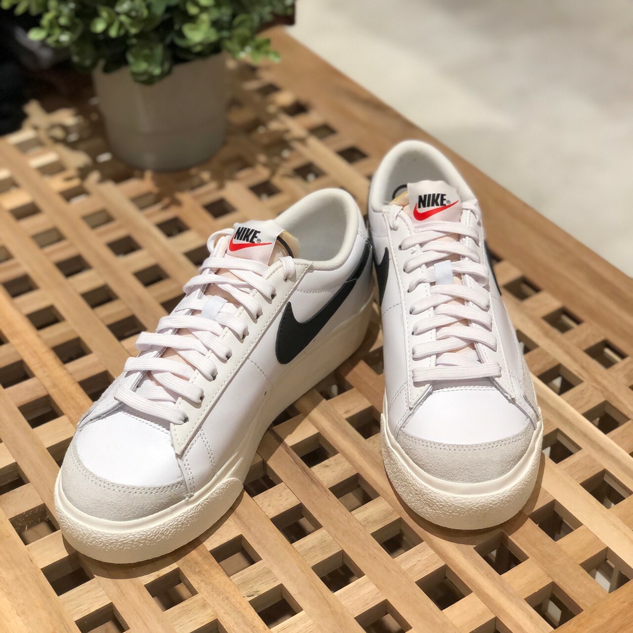 Nike W Blazer Low Platform 休閒鞋 運動鞋 厚底 麂皮 奶油白 DJ0292-101