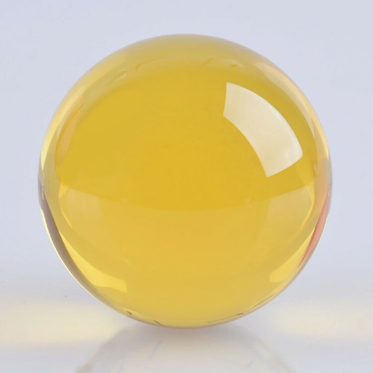 黃水晶球鑑定黃玻璃球