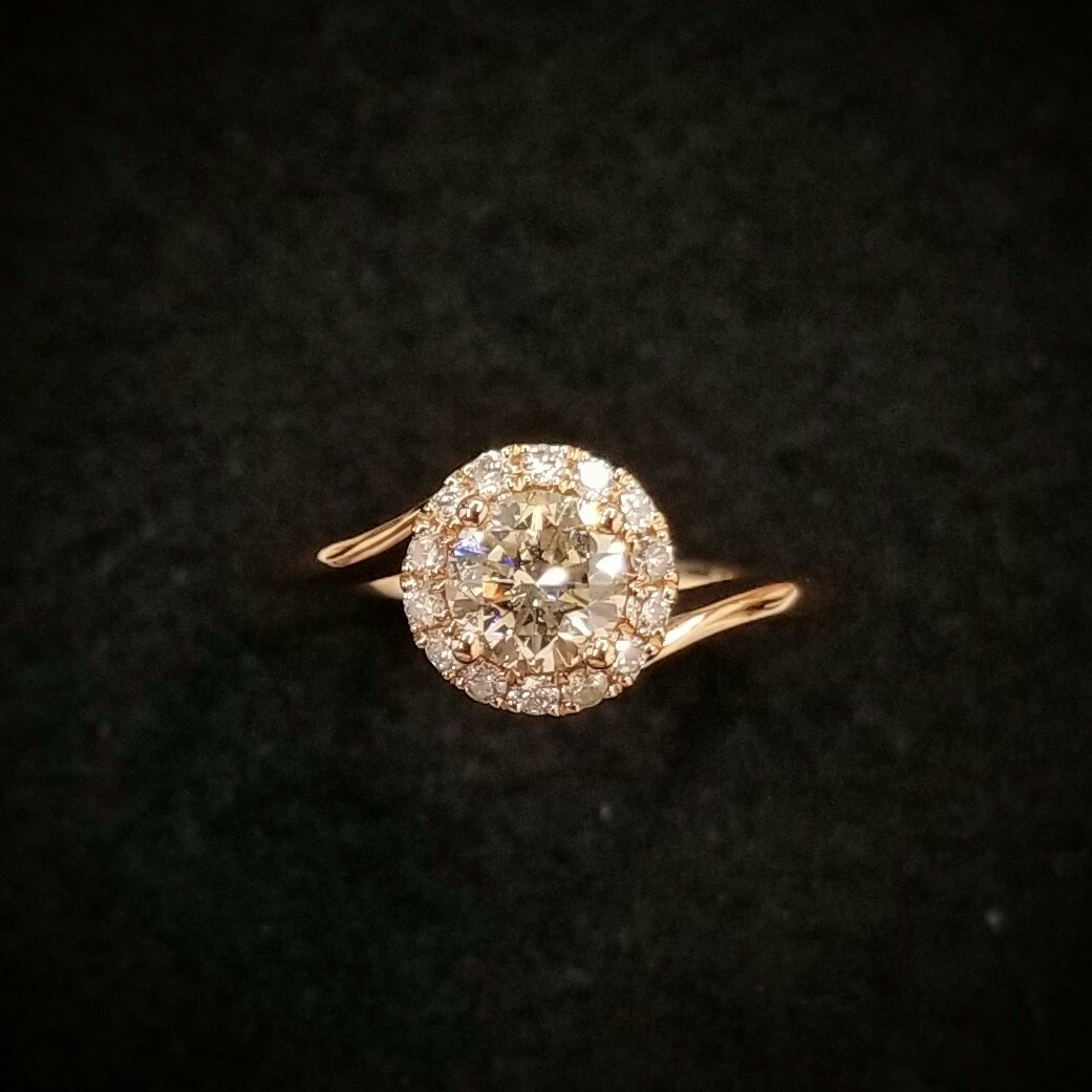 18K Rose Gold 0.70ct Diamond Ring