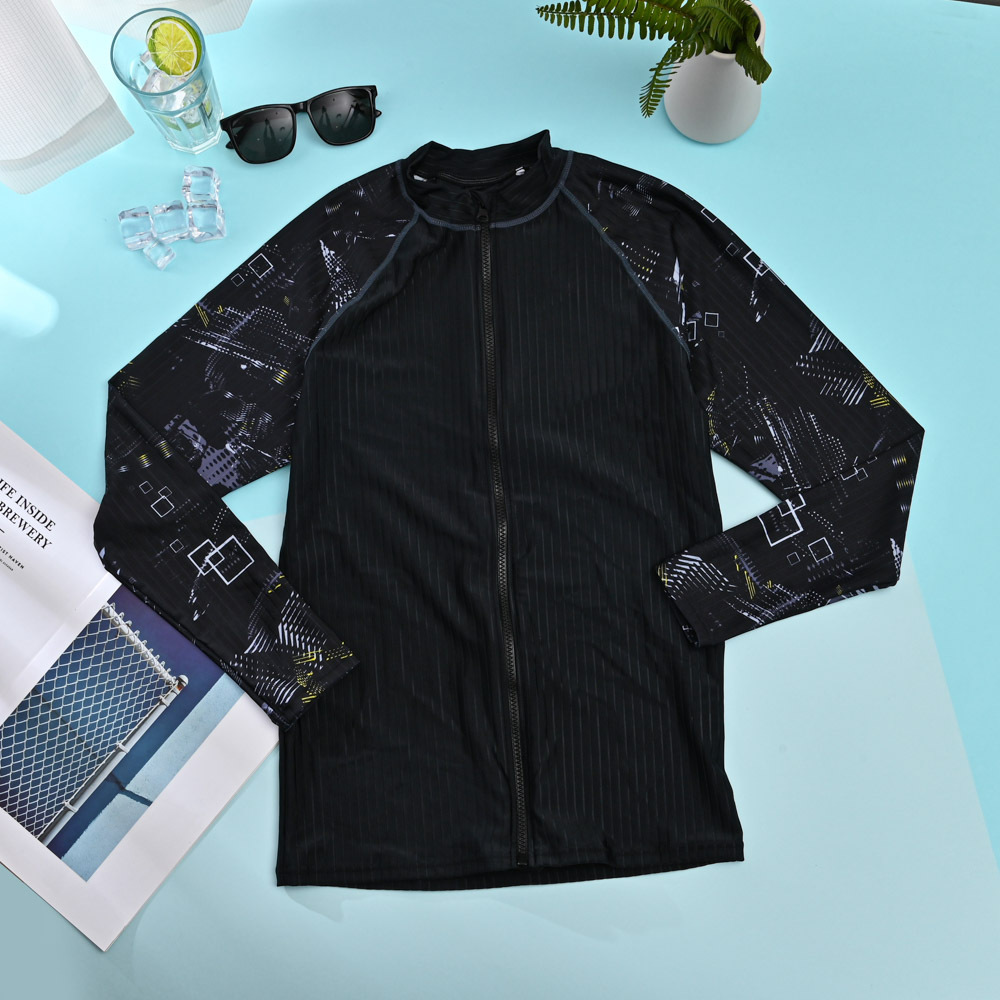 TE334-中性防曬戲水外套-黑