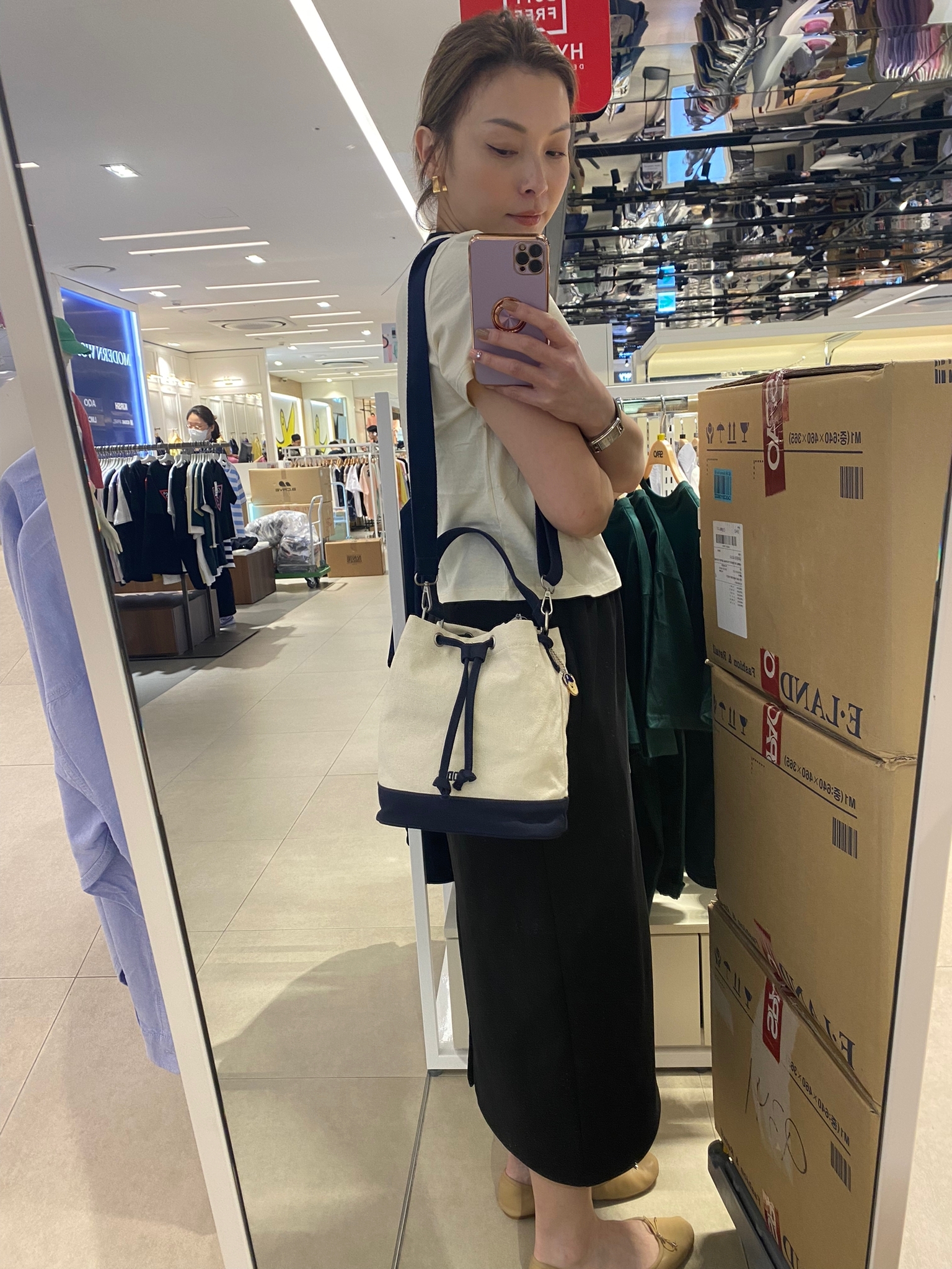 韓國代購 SPAO 帆布水桶束繩袋SP0322