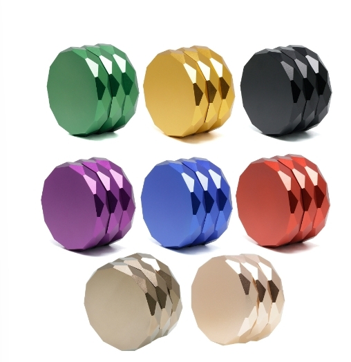 【登機準備配件】鑽石菱格紋、63mm、鋁合金四層研磨器Grinder