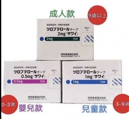 日本 Sawai 處方簽止咳貼布 0.5mg / 1mg / 2mg｜夜間咳嗽舒緩・呼吸不適照護