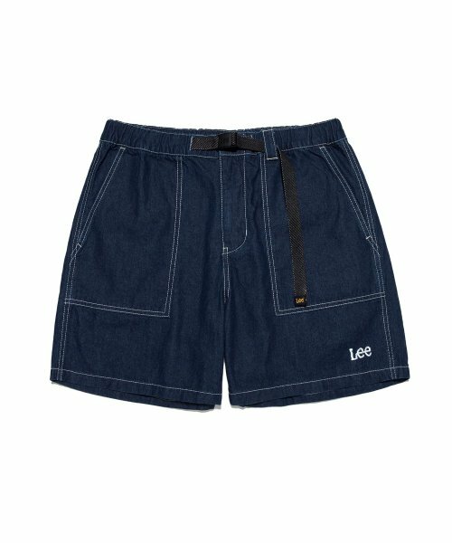 韓國限定｜LEE 明線牛仔連BELT短褲