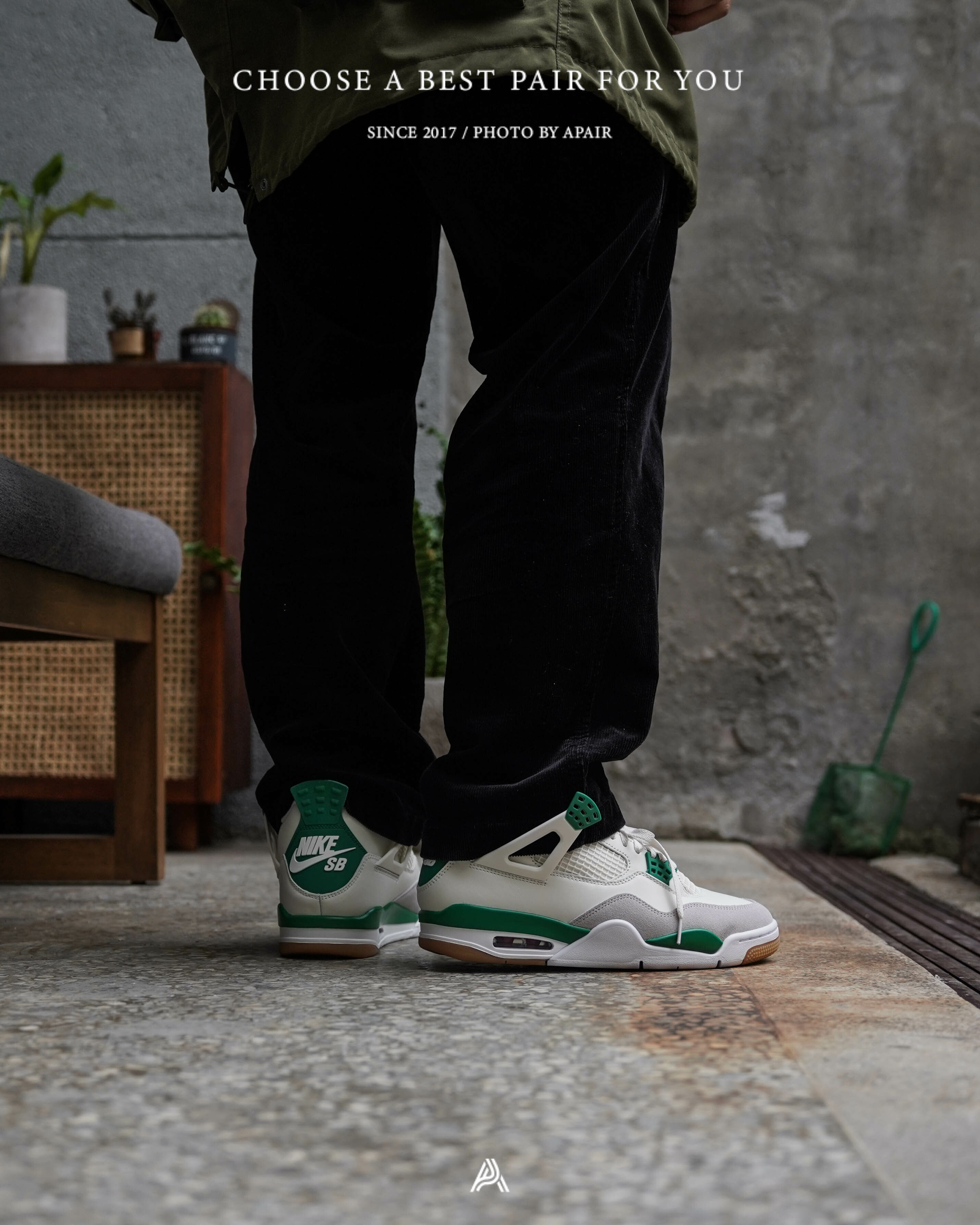 【APAIR】預購 Nike SB x Air Jordan 4 "Pine Green" 松樹綠 白綠 男鞋 DR5415-103