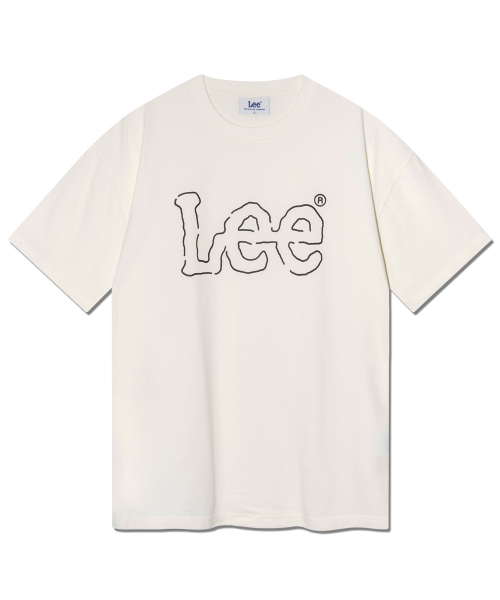 ◆LEE◆ Brush Twitch Logo T-Shirt White LEE Line Twitch Logo T-Shirt ( 三色入)