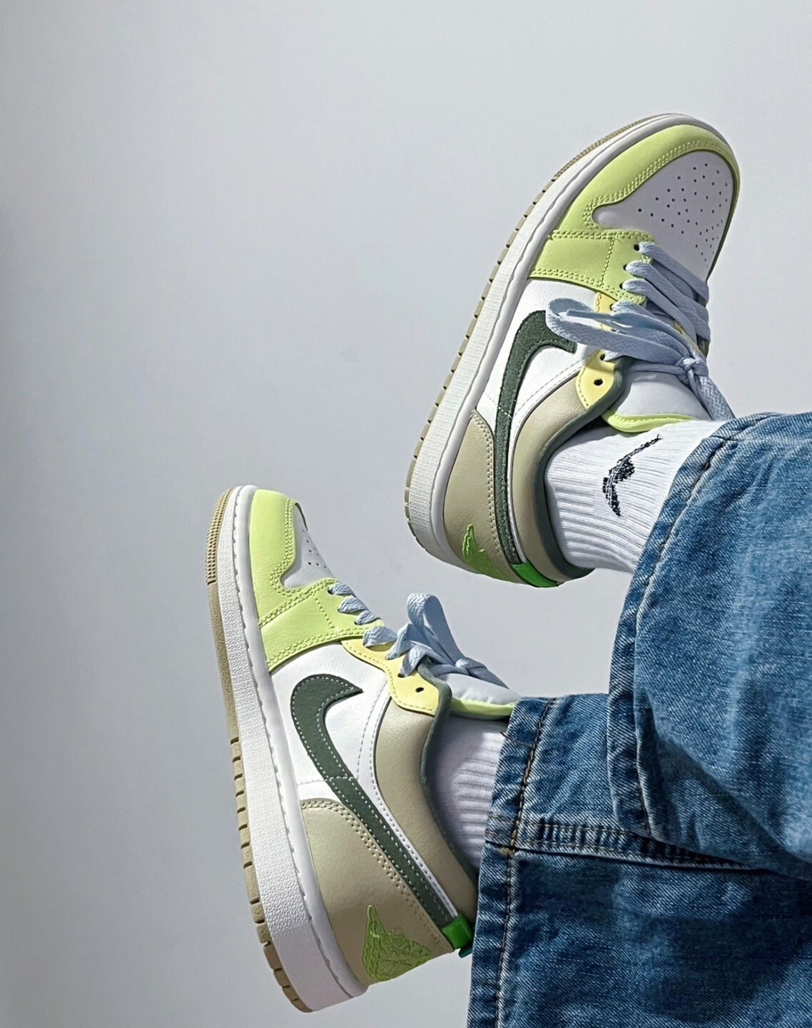 Jordan Air Jordan 1 檸檬青蘋果配色 籃球鞋 休閒鞋 女款 MAR-