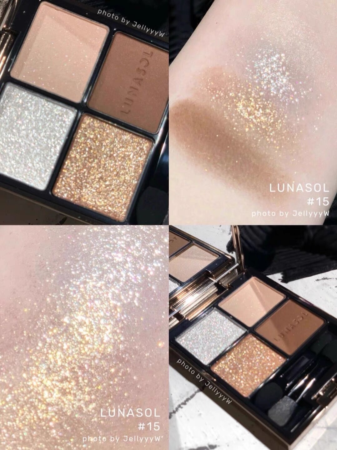 日本Kanebo Lunasol 魅光幻彩四色眼影組Eye Coloration Eyeshadow Palette #15