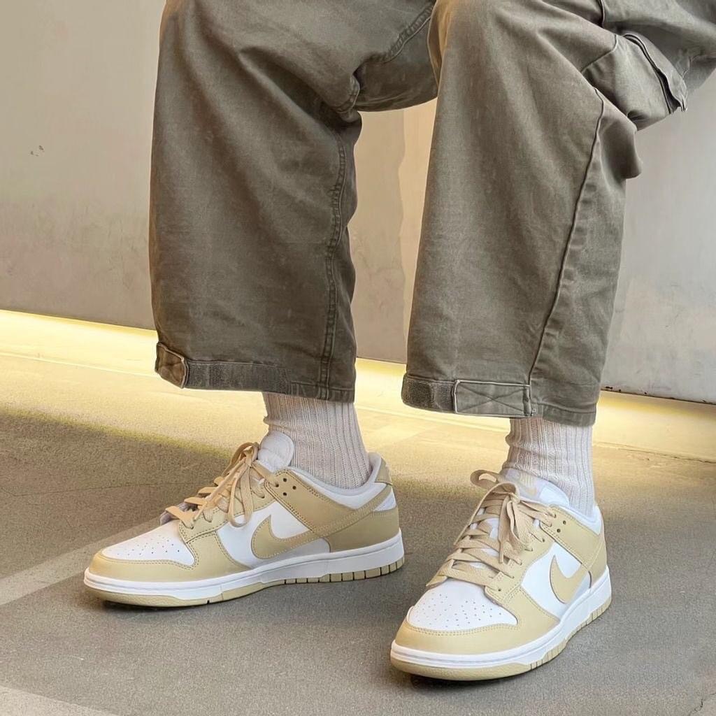 NIKE DUNK LOW Team Gold and White 米黃