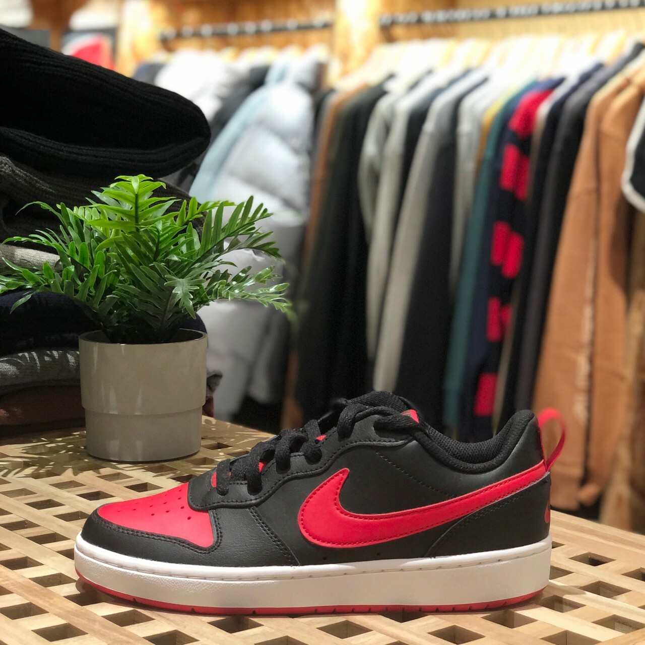 Nike Court Borough Low 2 (GS) 大童款 黑底紅勾 小Dunk 皮革 BQ5448-007