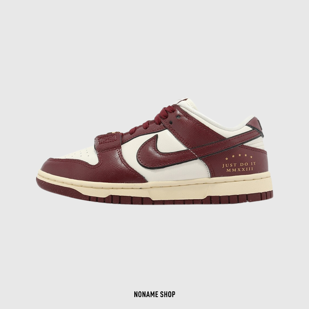 NIKE DUNK LOW SE 金幣 羅馬字母 奶油底 酒紅 (女款)