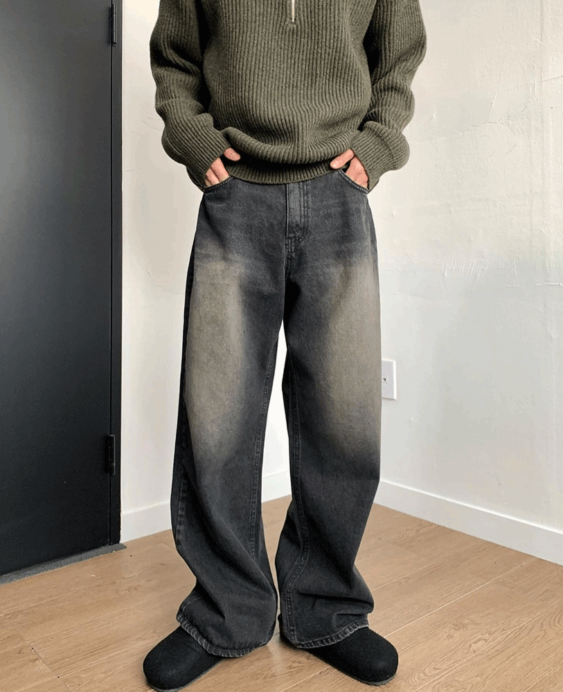 水洗刷色喇叭牛仔褲 / 2L / 不提供退換貨