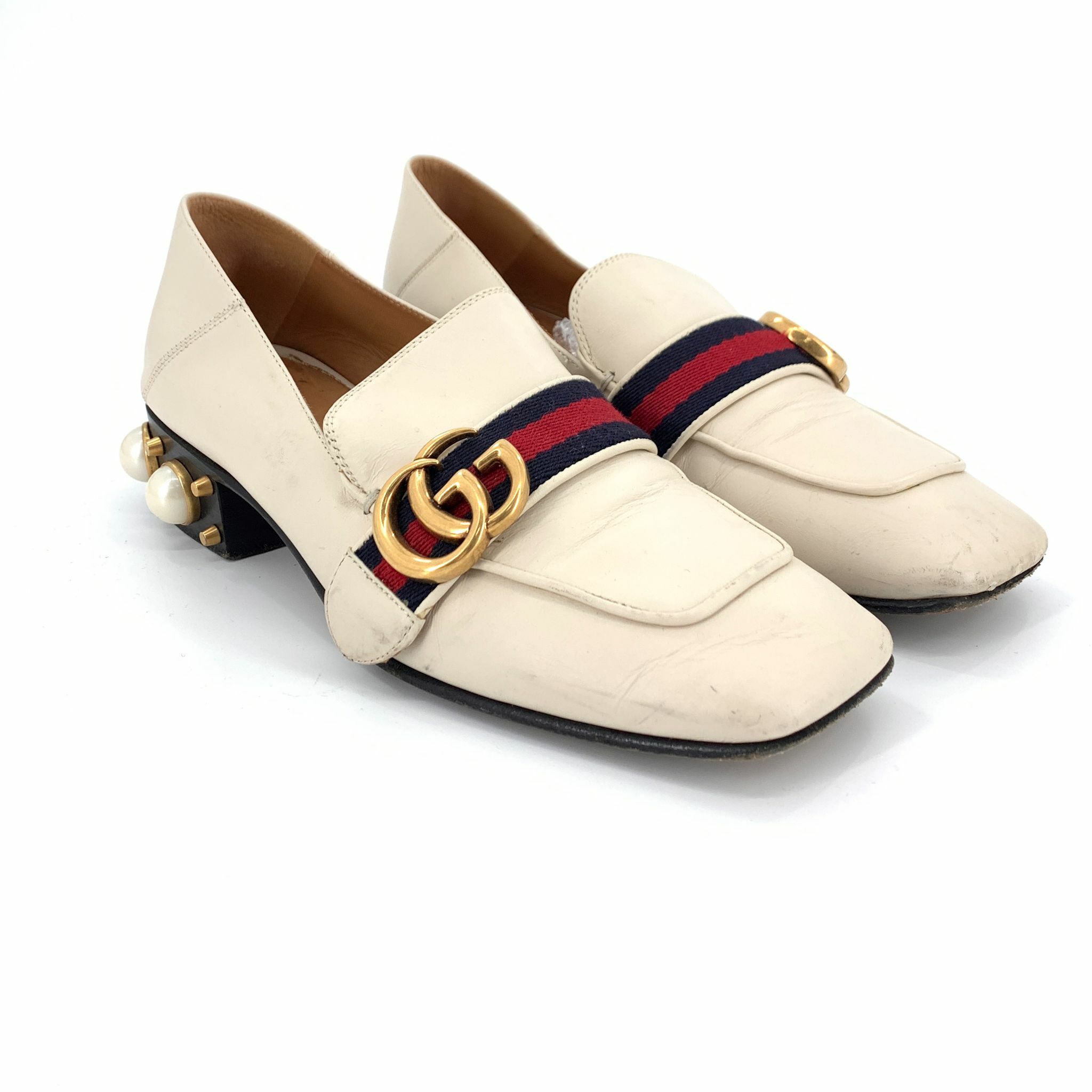 Gucci loafer mid top heel