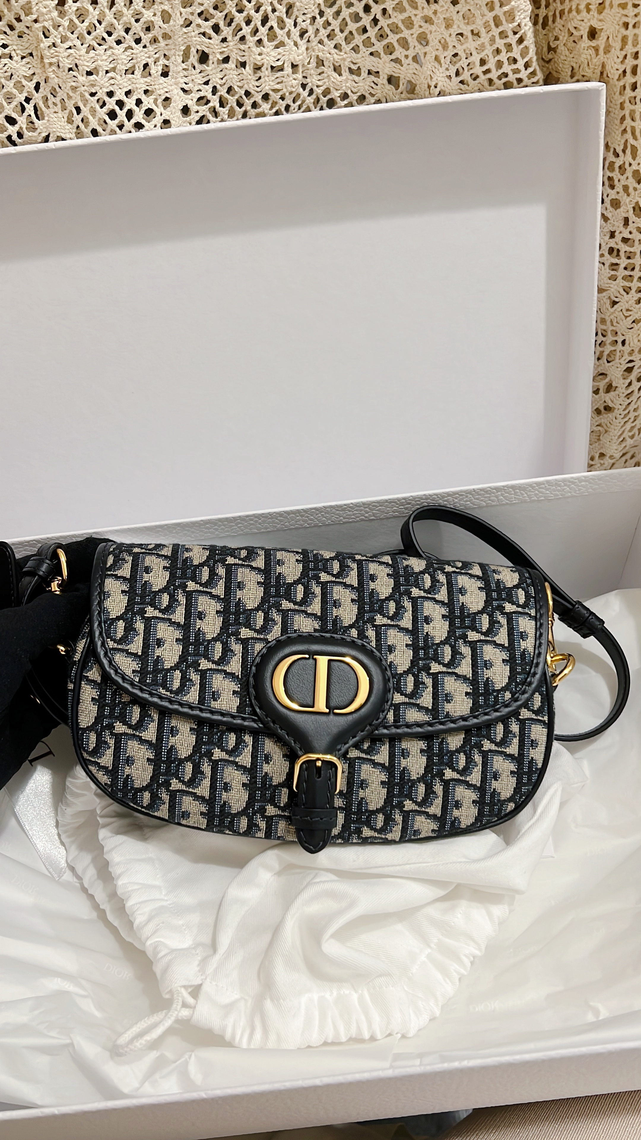 Dior Bobby East West Bag (Blue Oblique)