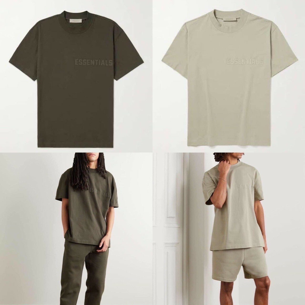 FOG Essentials 胸口字體膠印Logo 海豹灰/碳黑 短袖 T