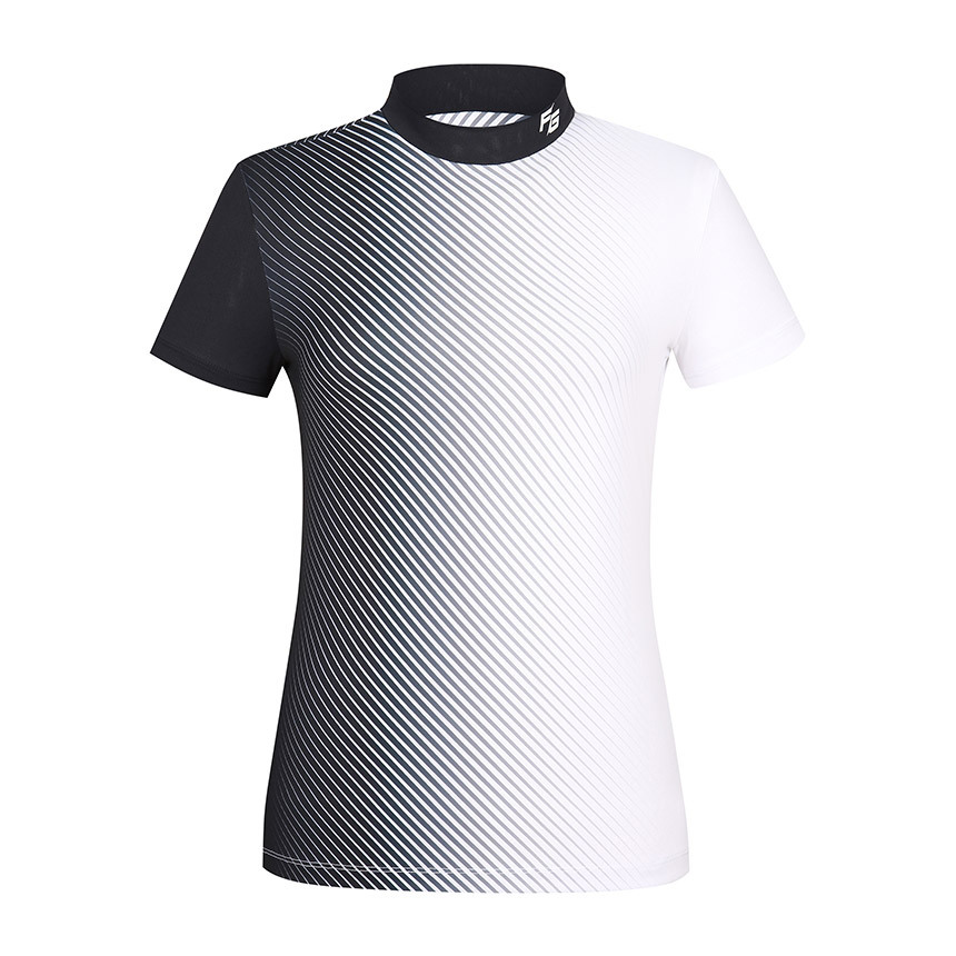 女【現貨】5折起/ 韓國FanTom 正品同步/韓版設計漸層高領冰涼感短袖T卹 /網美推薦高爾夫球衣/ #MW112330