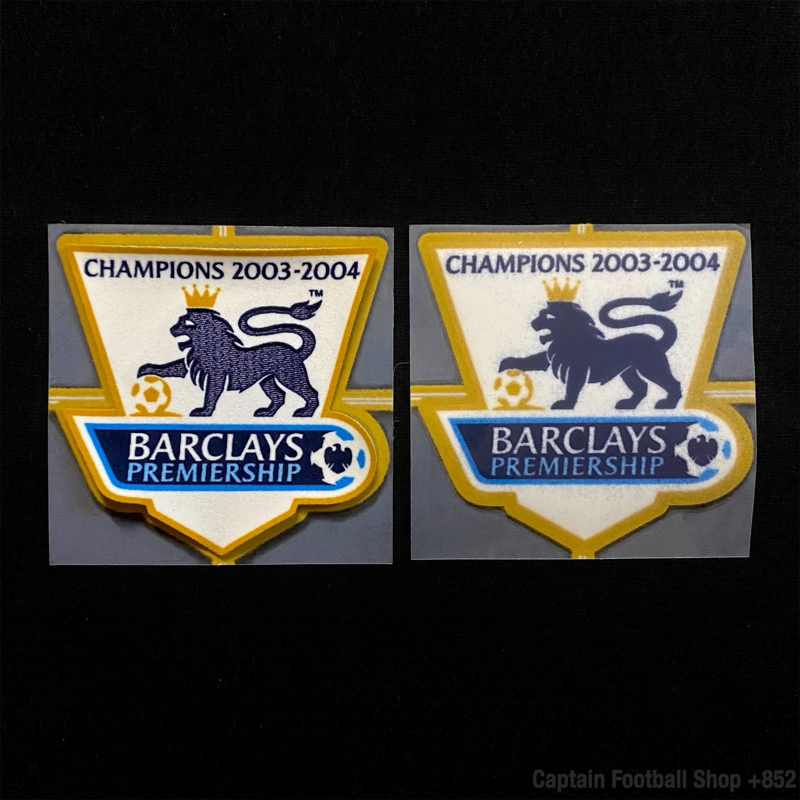 2003-2004 Premier League Official Champions Patches (2004-2005 Arsenal Used)