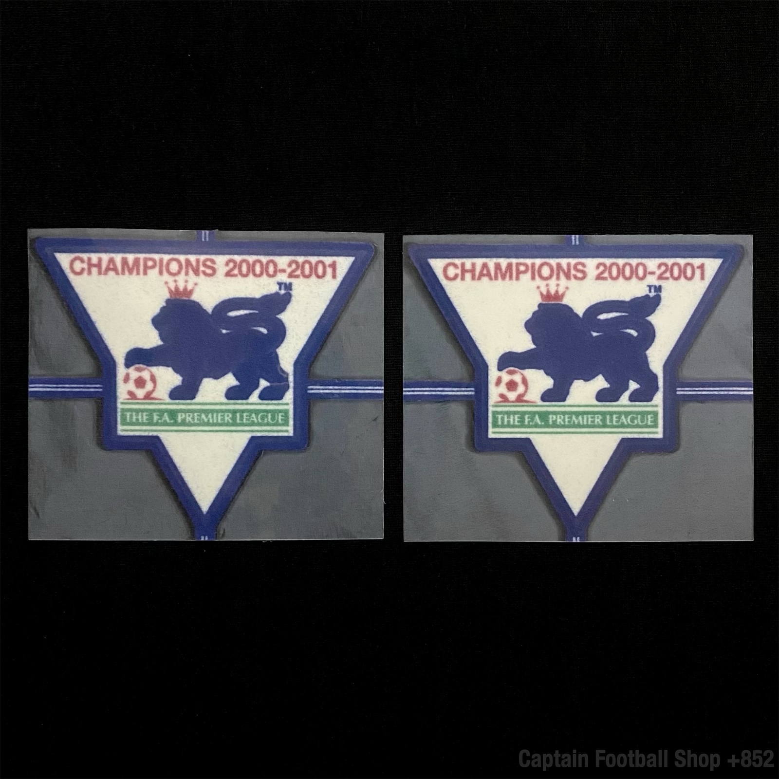 2000-2001 Premier League Official Champions Patches (2001-2002 Manchester United Used)