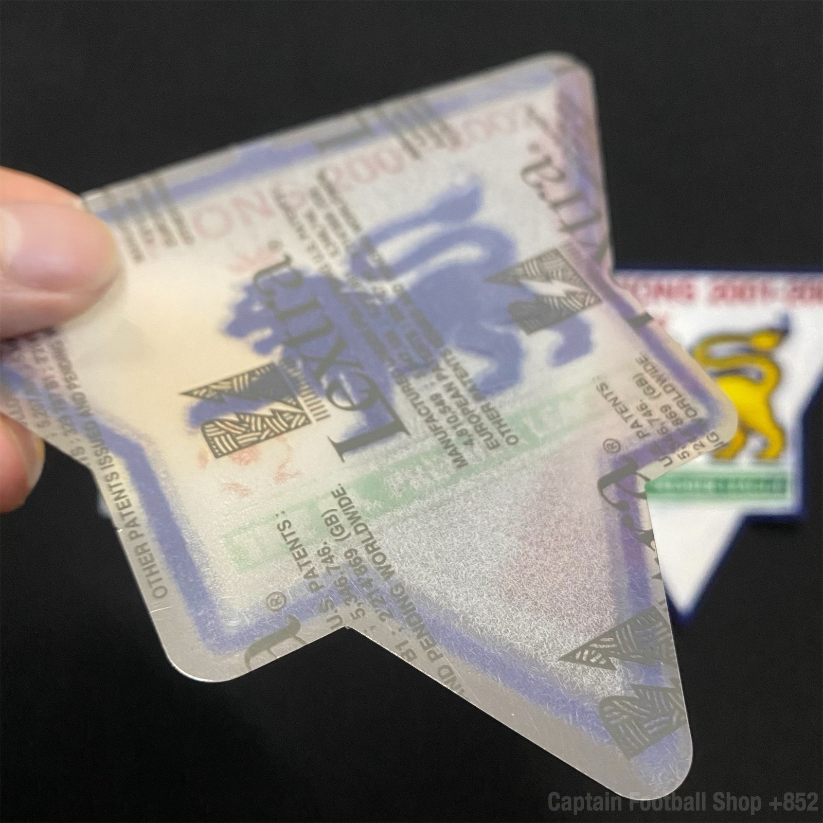 2001-2002 Premier League Official Champions Patches (2002-2003 Arsenal Used)