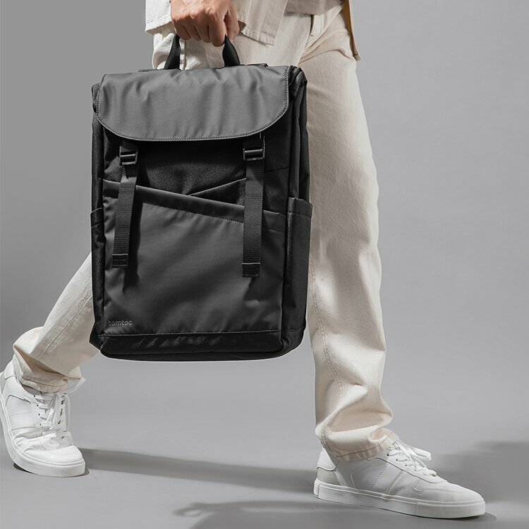 Tomtoc 商務系列 • 幾何雙肩包 石墨黑