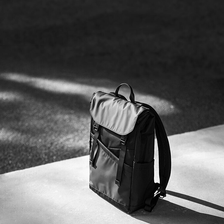 Tomtoc 商務系列 • 幾何雙肩包 石墨黑