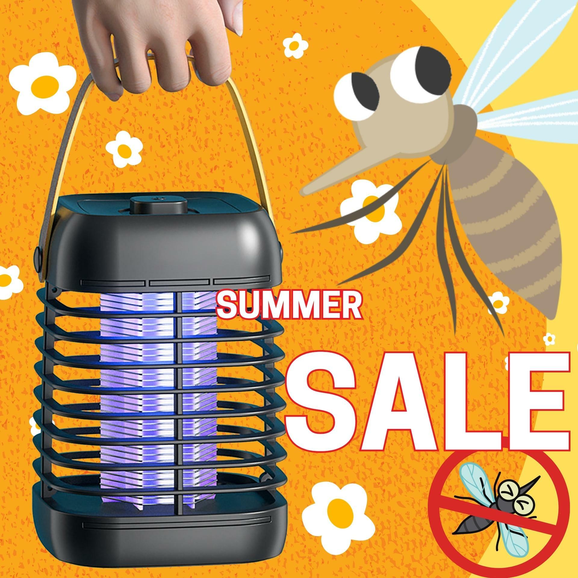 Korea JK Upgrade Rubik's Cube Smart Mosquito Lure and Electric Mosquito Killer Lamp Household Bedroom Outdoor Portable Mother and Child Physical Fly Killer Mosquito Multi-functional Radio Strike Mosquito Killer (J0775)