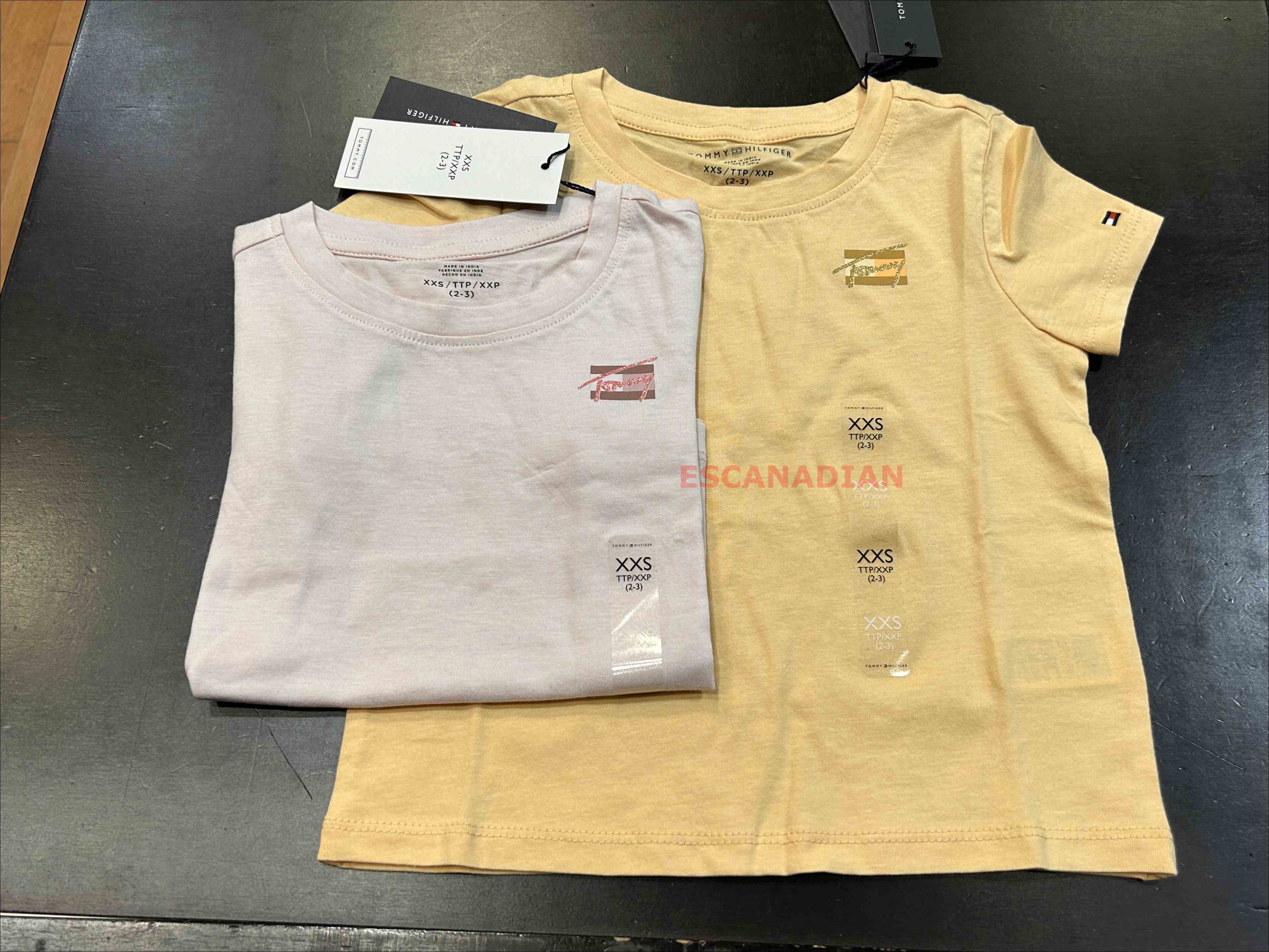 TOMMY 女大童 金蔥國旗 短TEE (2色)