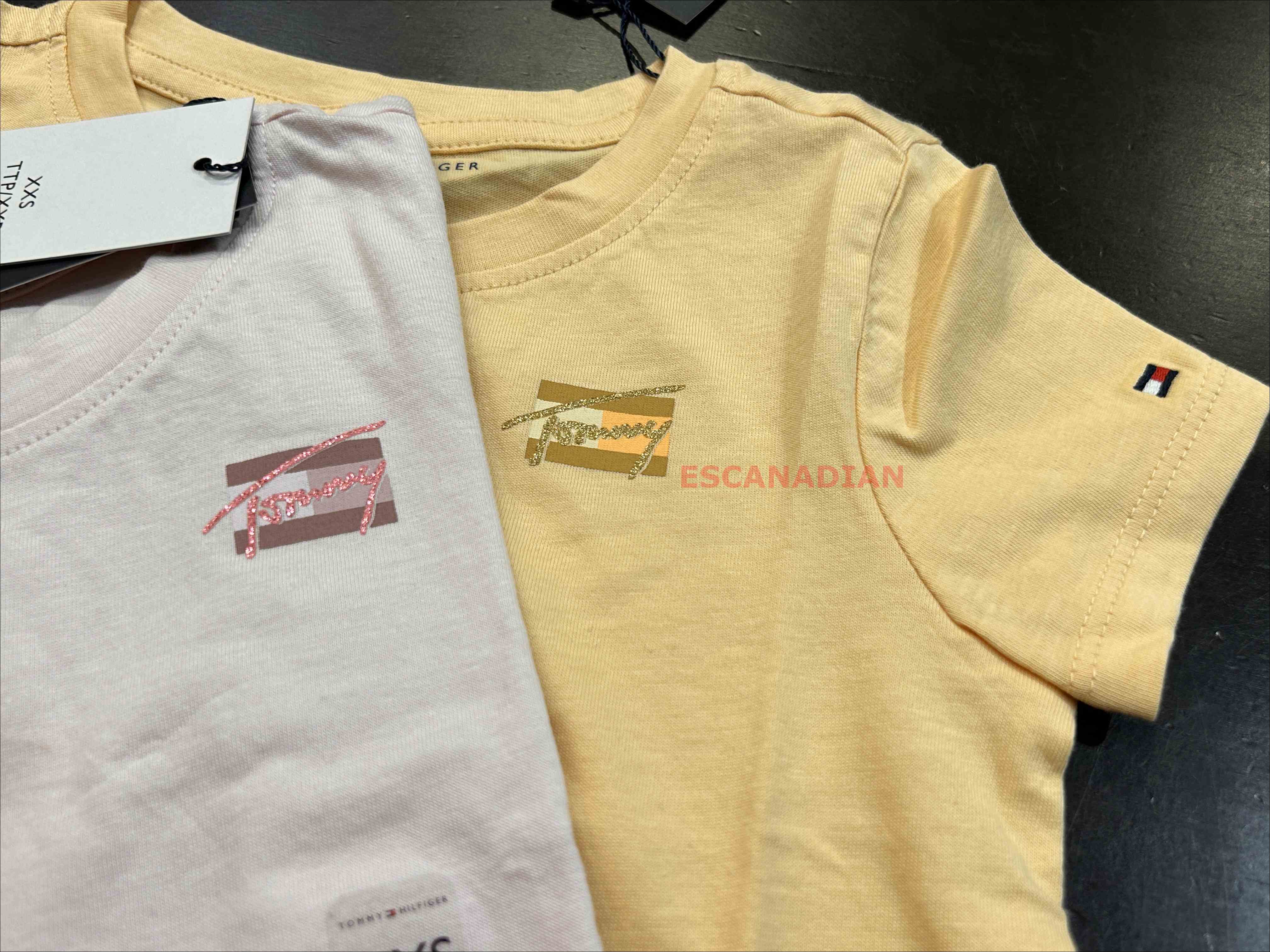 TOMMY 女大童 金蔥國旗 短TEE (2色)