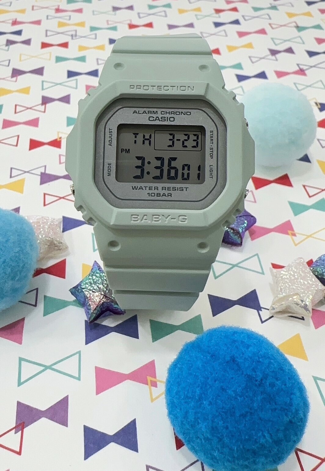 【Baby-G】經典百搭方型電子腕錶 BGD-565SC-3D(綠) 42.4mm 現代鐘錶