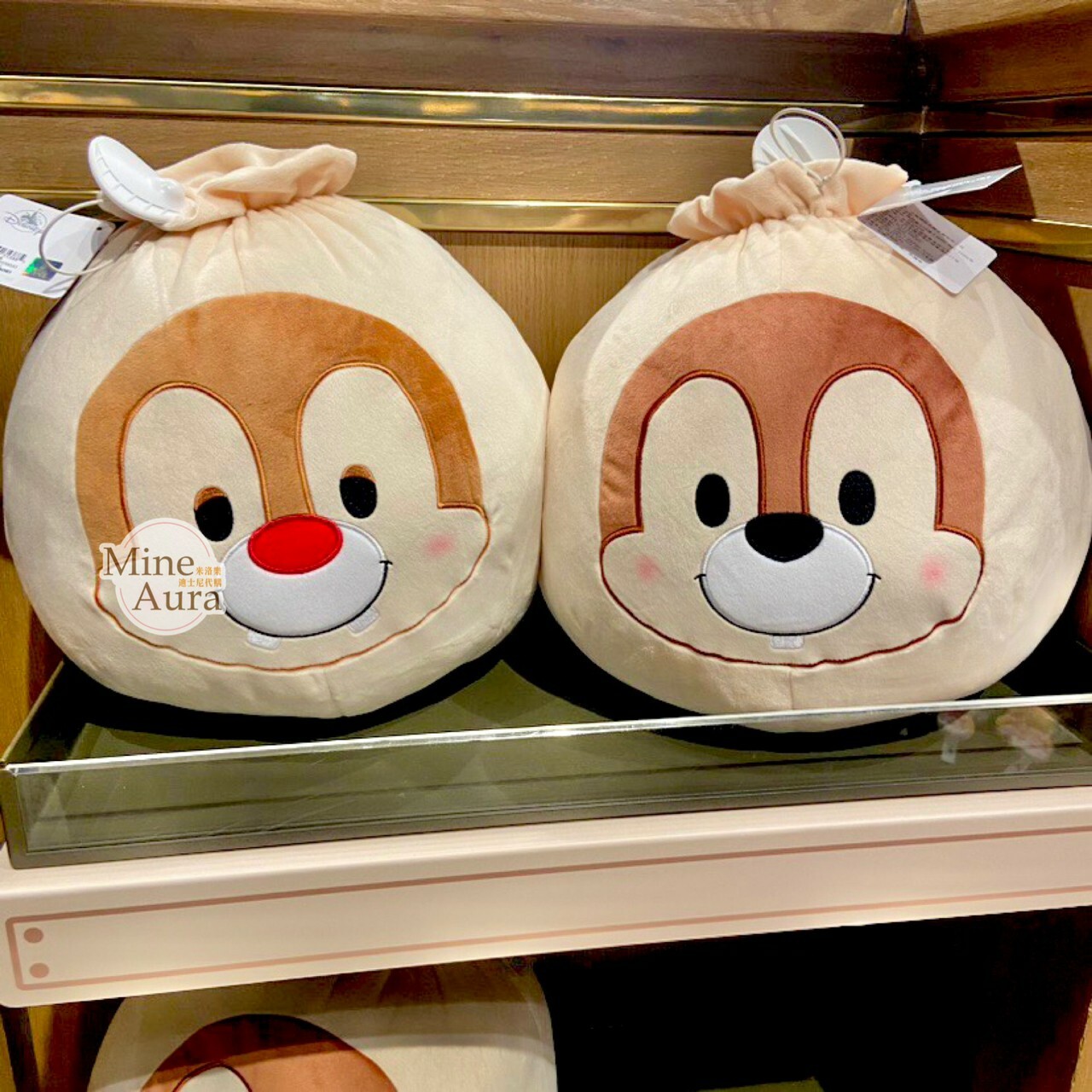 (限時特價) 米奇和朋友們樂享上海系列 奇奇蒂蒂 Chip 'n Dale 小籠包 造型 雙面 抱枕 靠墊 -上海迪士尼樂園