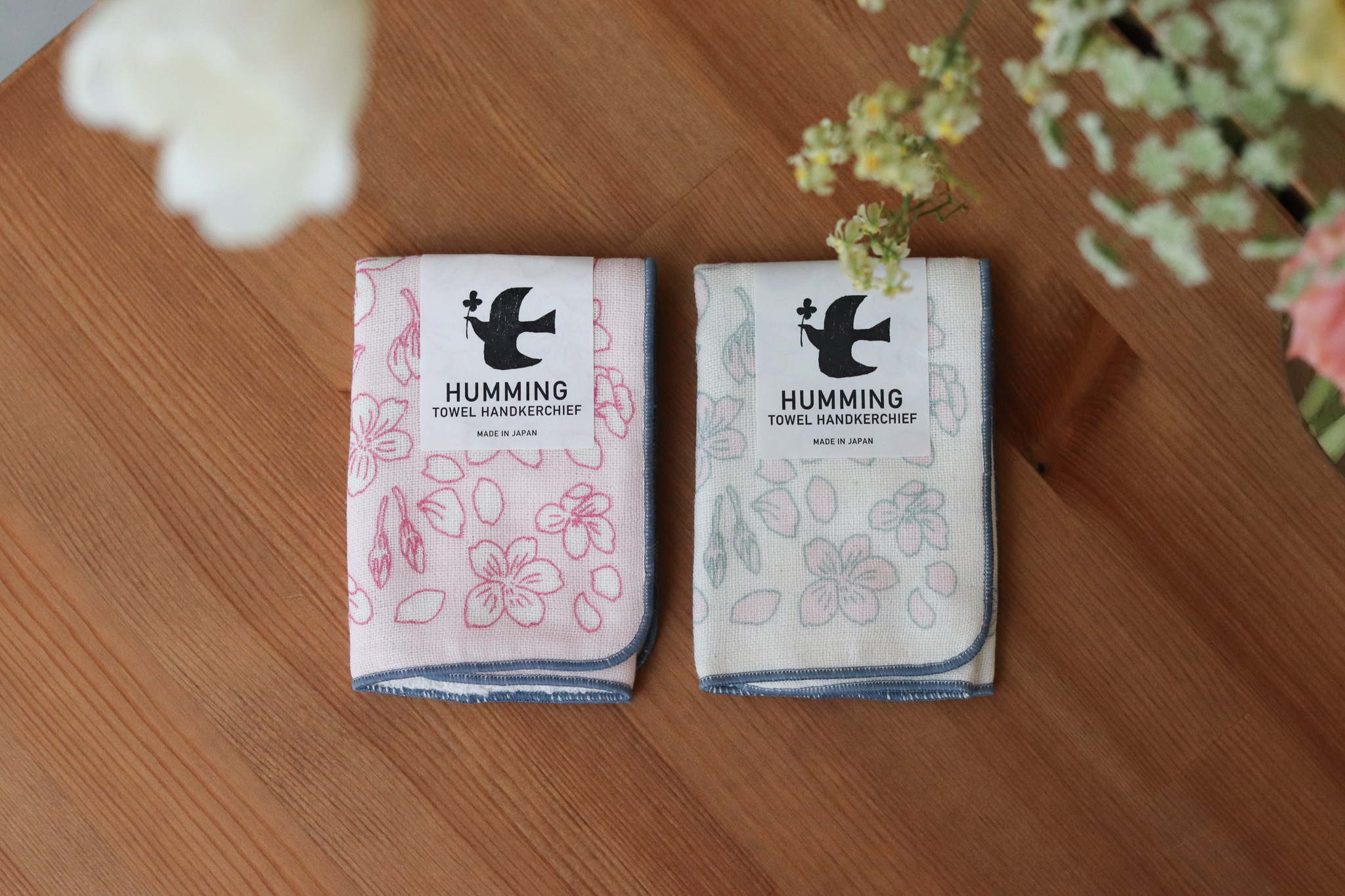 HUMMING 櫻花 手帕 方巾
