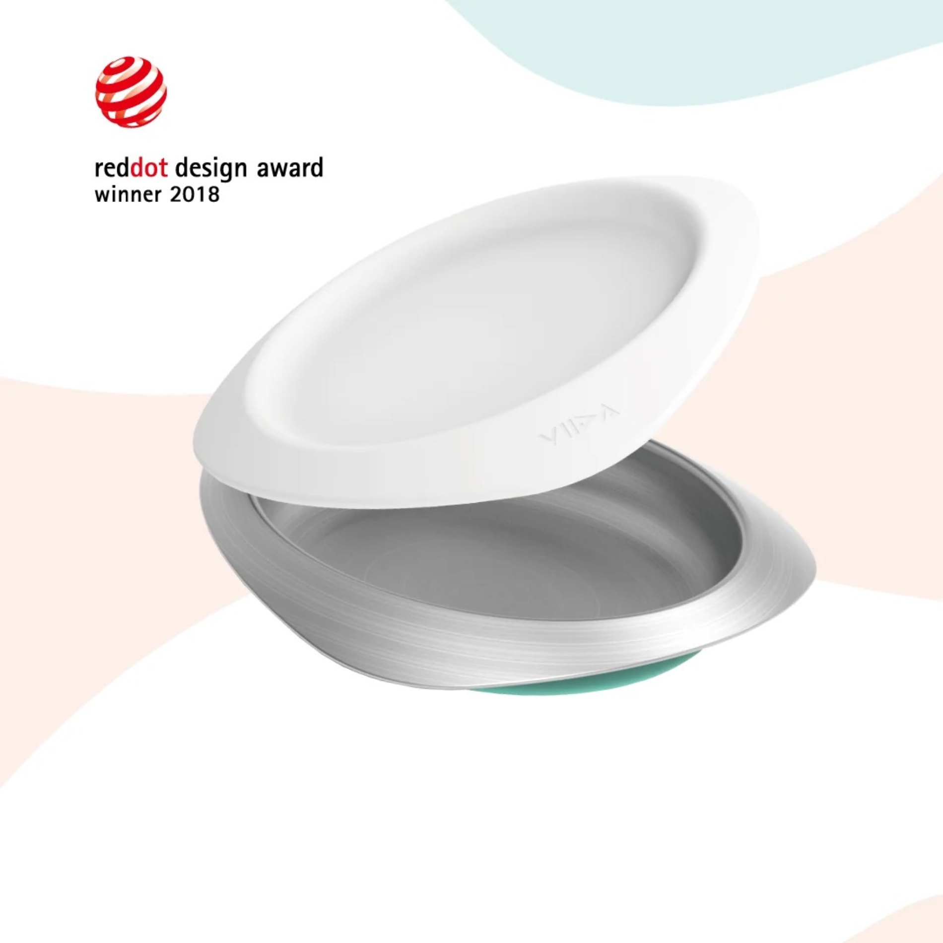 Viida Soufflé Antibacterial Stainless Steel Plate