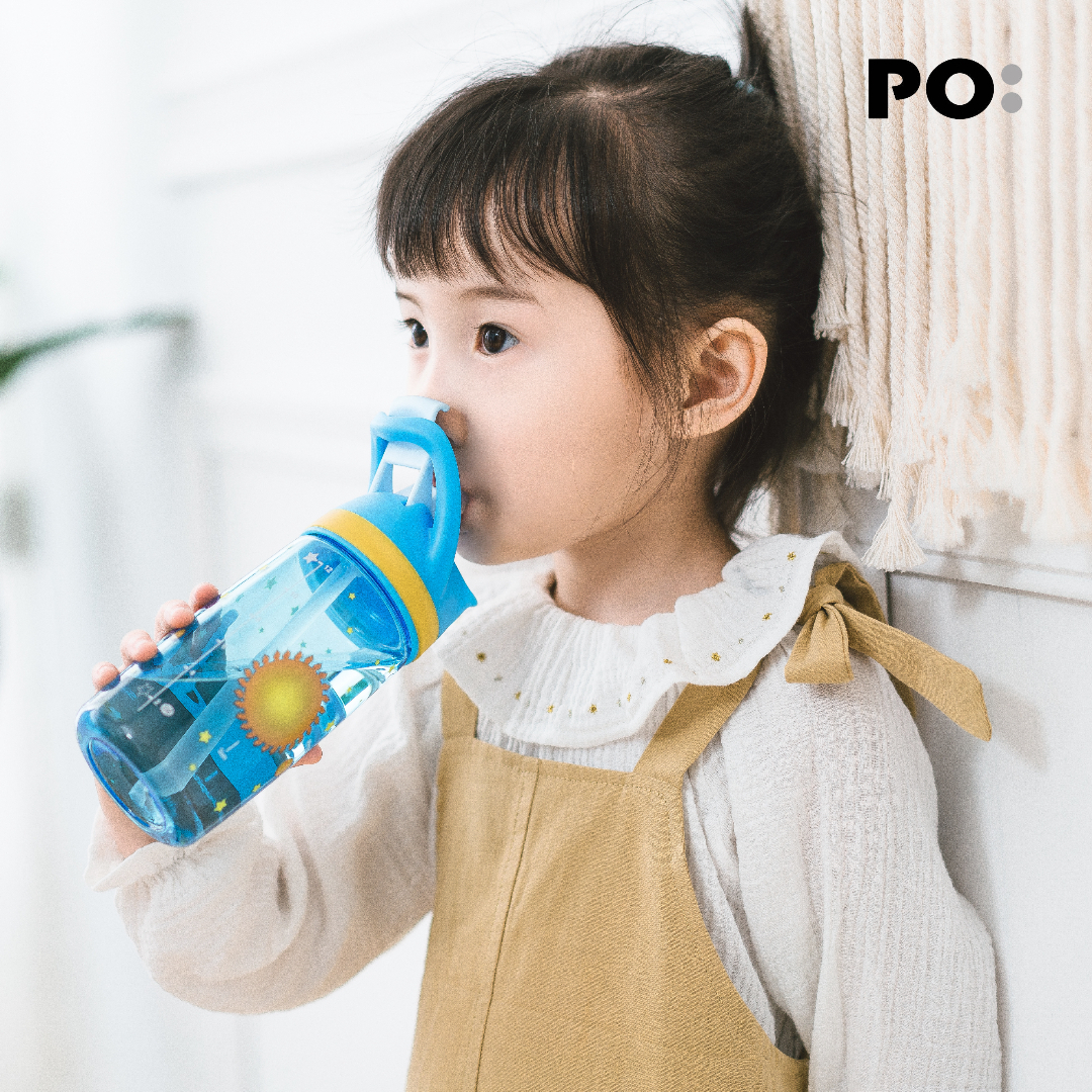 兒童吸管水樽 12oz (藍色太空) PO: 993