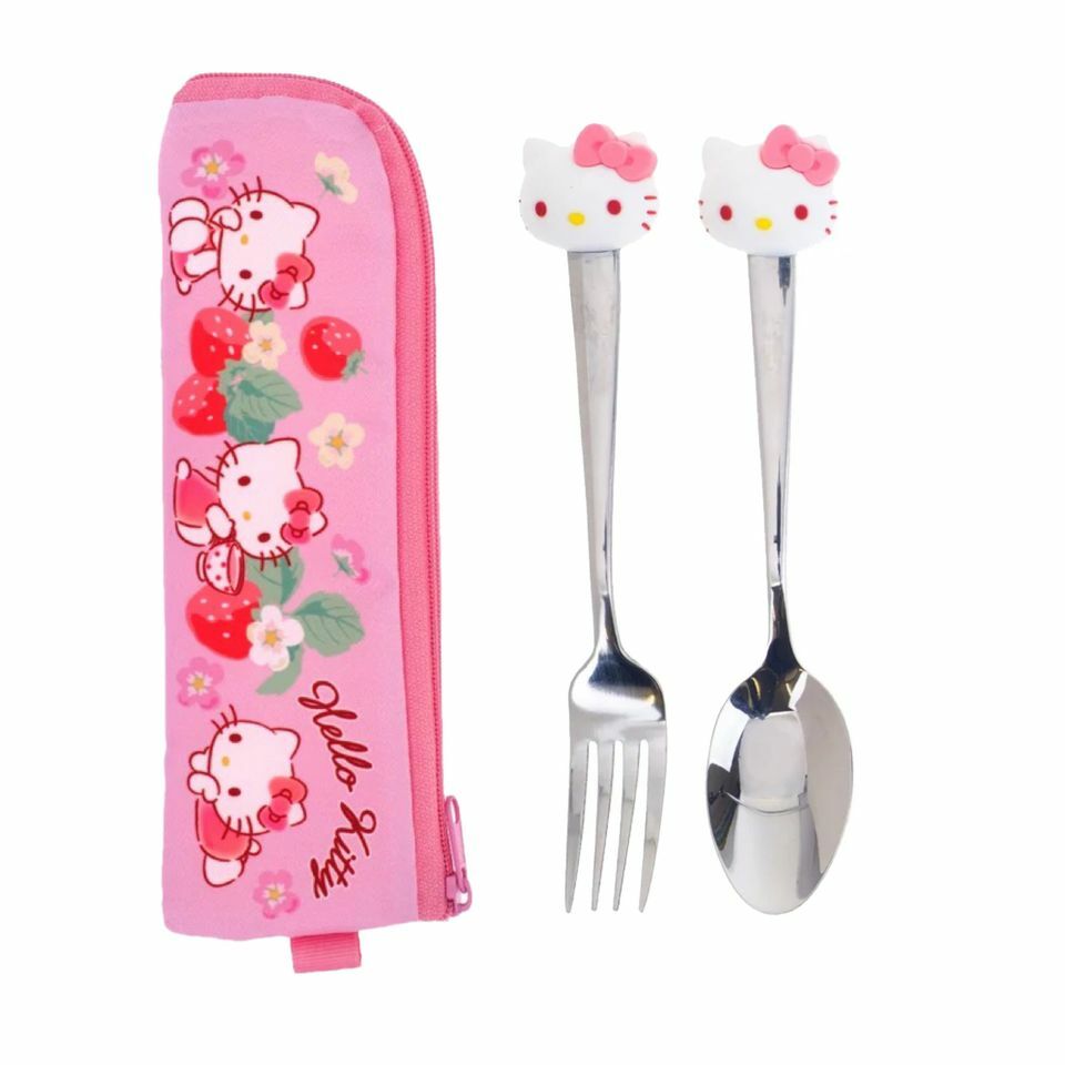 Hello Kitty 餐具連收納袋 9-7807-1