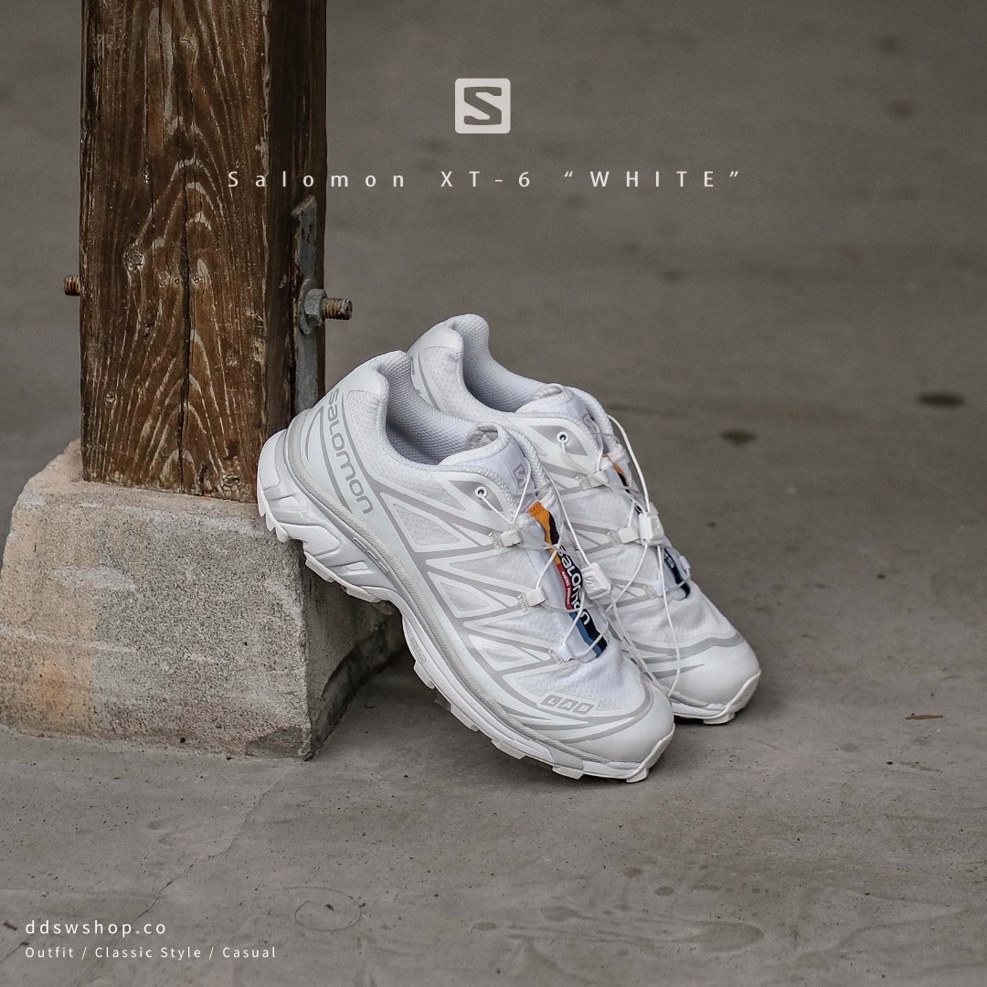 "代購" Salomon XT-6 "White & Lunar Rock" 冰川白