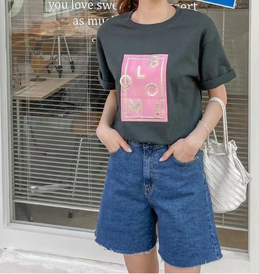 燙金字簡約上衣(13097)