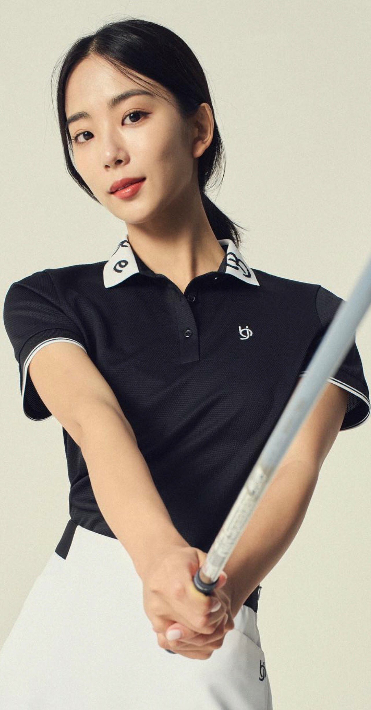 女款 M10【 韓版春裝新品】6折起/正韓Benjefe Golf同步/時尚刺繡印花標誌領PoloT卹/韓流高爾夫球女裝