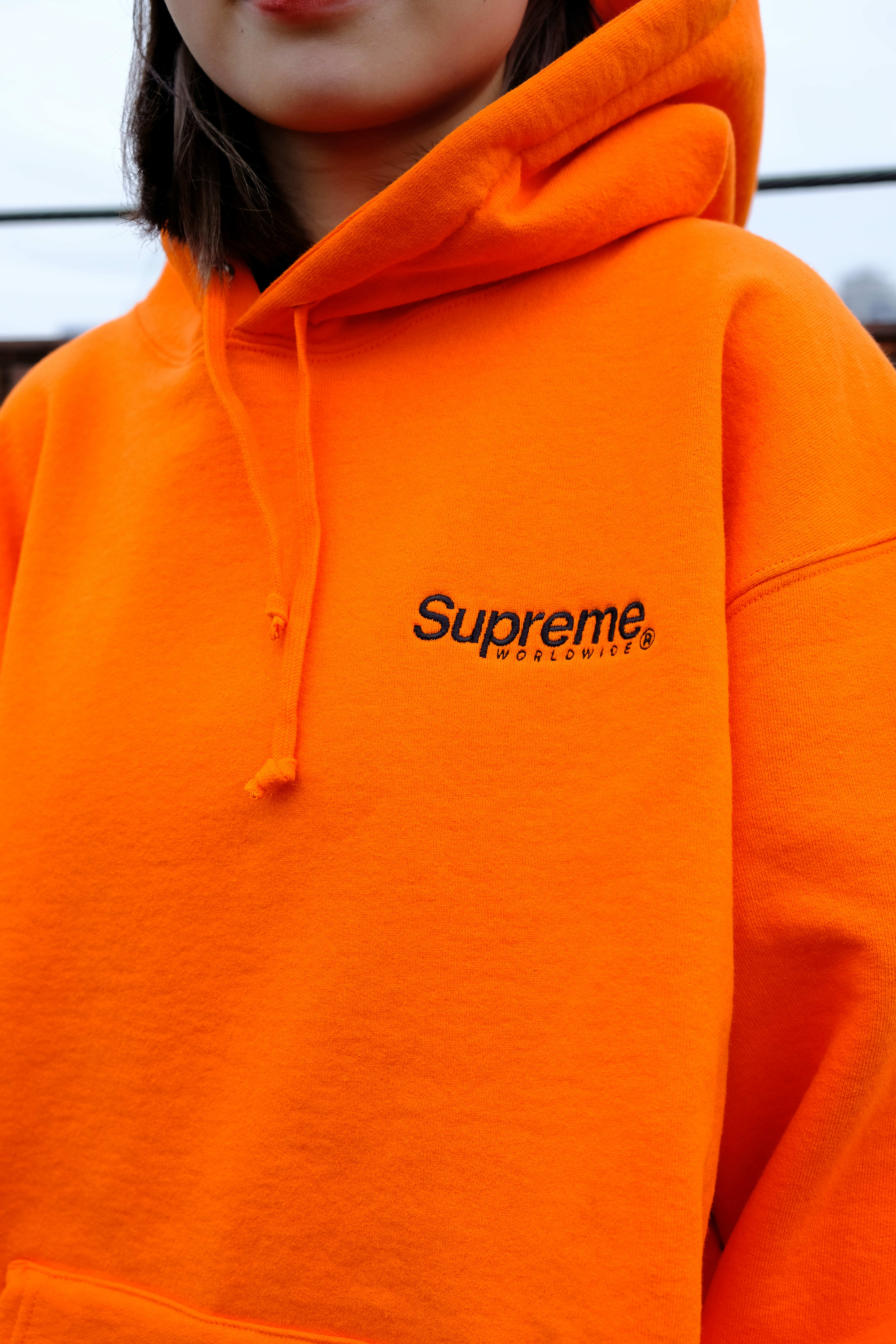 Supreme 23SS Worldwide Hooded Sweatshirt 帽T 橘色